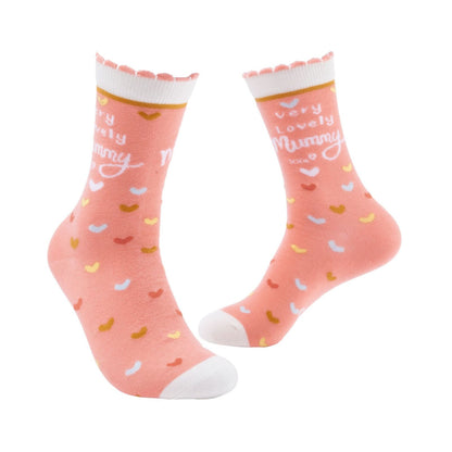 Boofle Very Lovely Mummy Socks UK Size 4-7 Cosy Woven Socks Gift Idea
