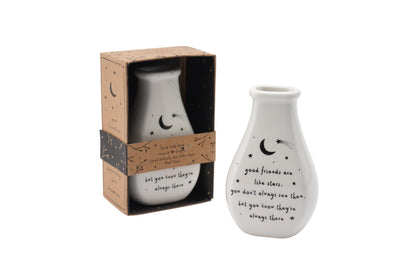 Send With Love Good Friends Are Like Stars Mini Ceramic Bud Vase Gift Idea