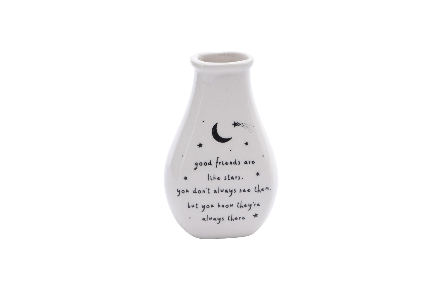 Send With Love Good Friends Are Like Stars Mini Ceramic Bud Vase Gift Idea