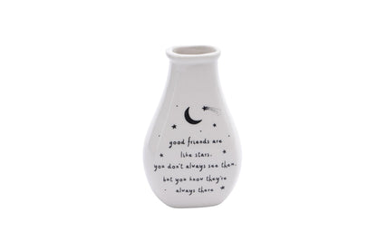 Send With Love Good Friends Are Like Stars Mini Ceramic Bud Vase Gift Idea