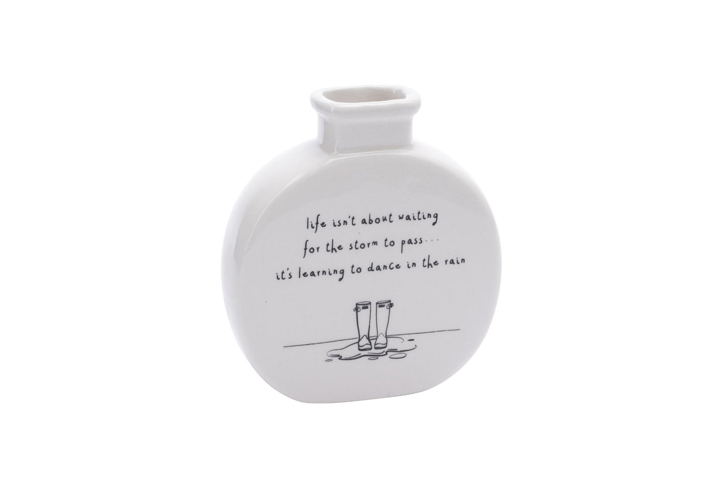 Send With Love Learn To Dance In The Rain Mini Ceramic Bud Vase Gift Idea