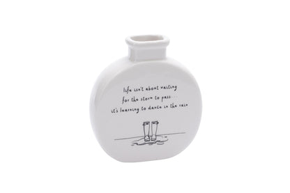 Send With Love Learn To Dance In The Rain Mini Ceramic Bud Vase Gift Idea
