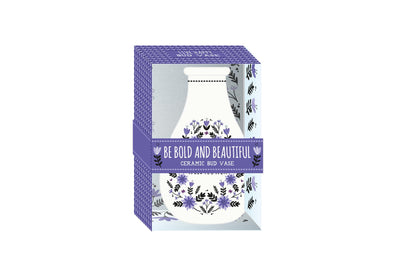 Live Happy Be Bold & Beautiful Like A Wildflower Mini Ceramic Bud Vase Gift Idea