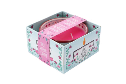 Live Happy I Love You So Much! Rose Scented Secret Message Candle Gift Idea
