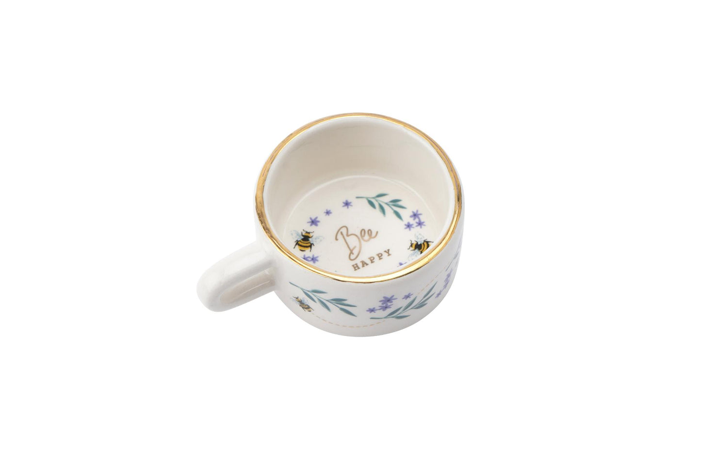The Beekeeper Bee Happy Ceramic Tealight Holder Gift In A Box