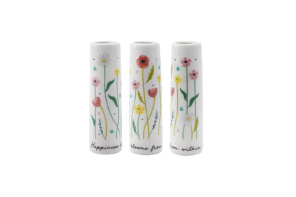 The Flower Market Happiness Single Stem Bud Mini Ceramic Bud Vase Gift Idea