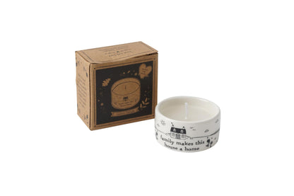 Send With Love Family Makes House A Home Ceramic Tealight Candle Gift In A Box