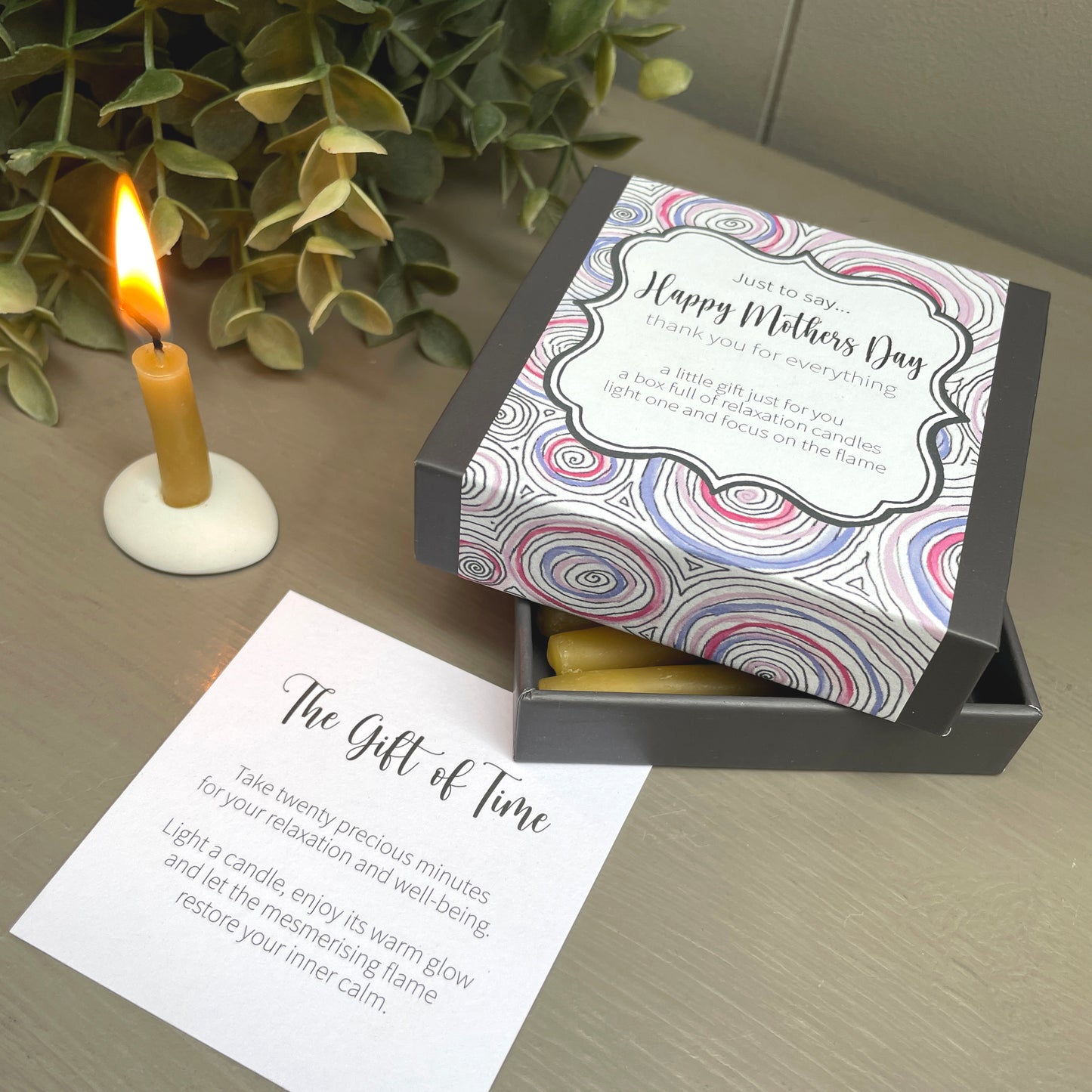 Cotton & Grey Just To Say... Happy Mother's Day Candles Beeswax Candle Gift Idea