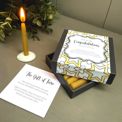 Cotton & Grey Just To Say... Congratulations Candles Beeswax Candle Gift Idea