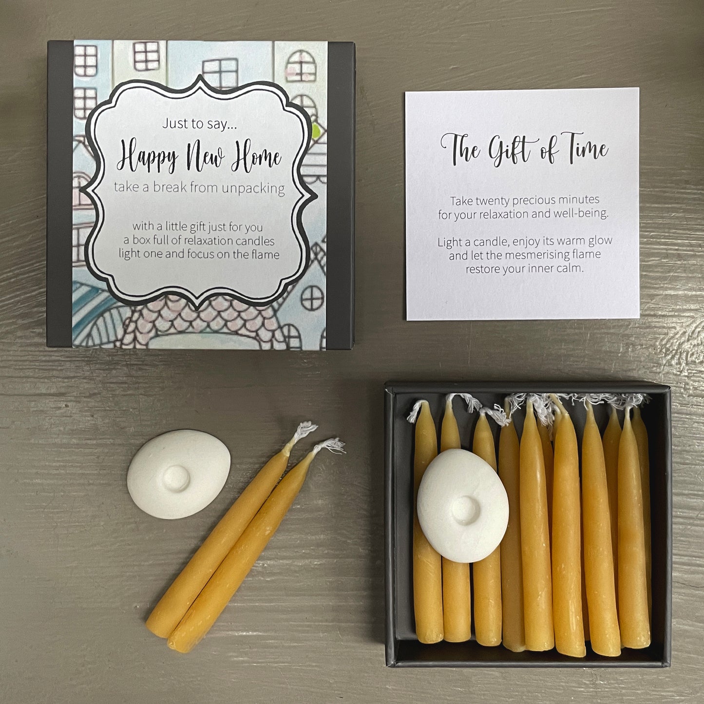 Cotton & Grey Just To Say... Happy New Home Candles Housewarming Gift Idea