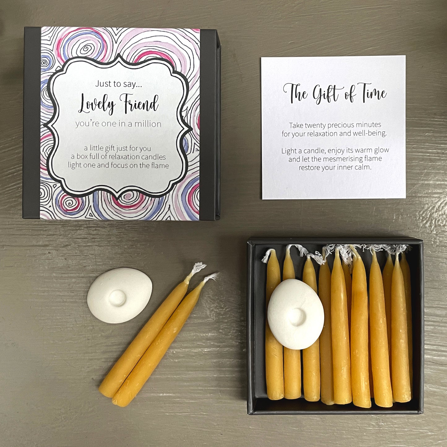 Cotton & Grey Just To Say... Lovely Friend Candles Friendship Candle Gift Idea