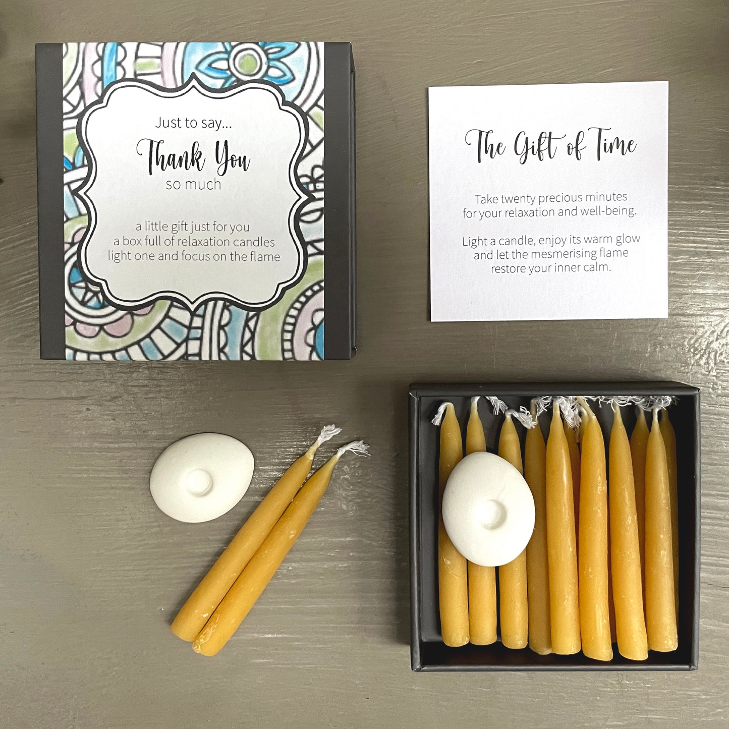 Cotton & Grey Just To Say... Thank You Candles Grateful Candles Candle Gift Idea