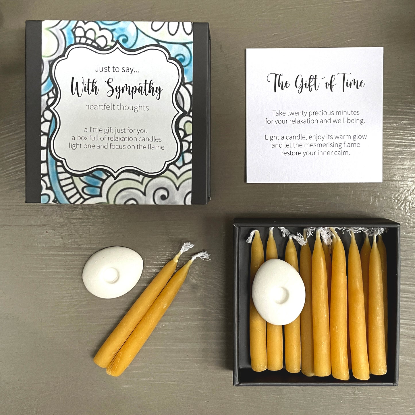 Cotton & Grey Just To Say... With Sympathy Candles Sending Sympathy  Candle Gift