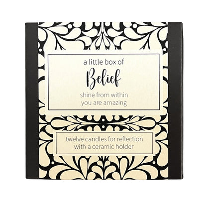 Cotton & Grey A Little Box Of Belief Candles Dream Big Good Luck Candle Gift