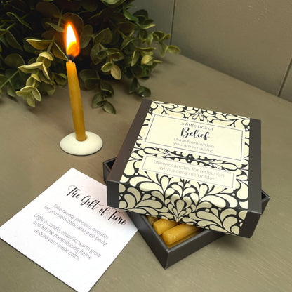 Cotton & Grey A Little Box Of Belief Candles Dream Big Good Luck Candle Gift