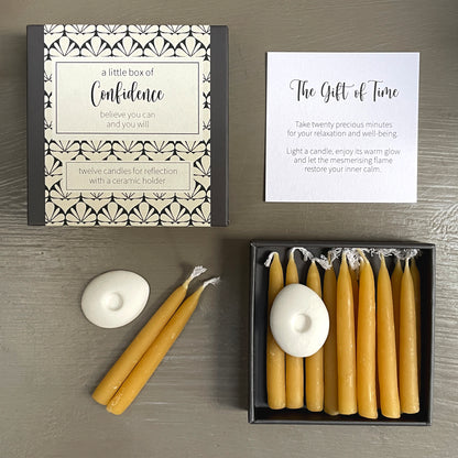 Cotton & Grey A Little Box Of Confidence Candles Be Bold Good Luck Candle Gift