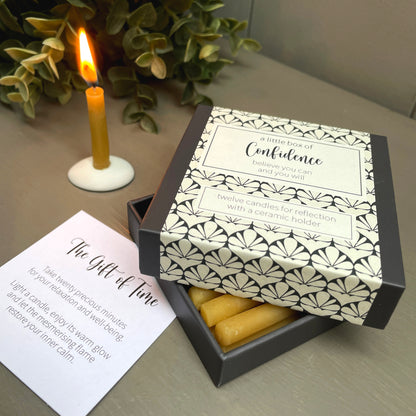 Cotton & Grey A Little Box Of Confidence Candles Be Bold Good Luck Candle Gift