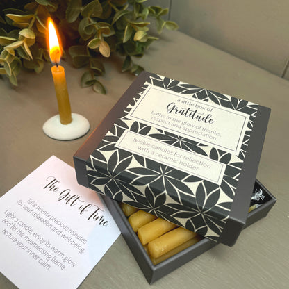 Cotton & Grey A Little Box Of Gratitude Candles Thank You Candle Gift