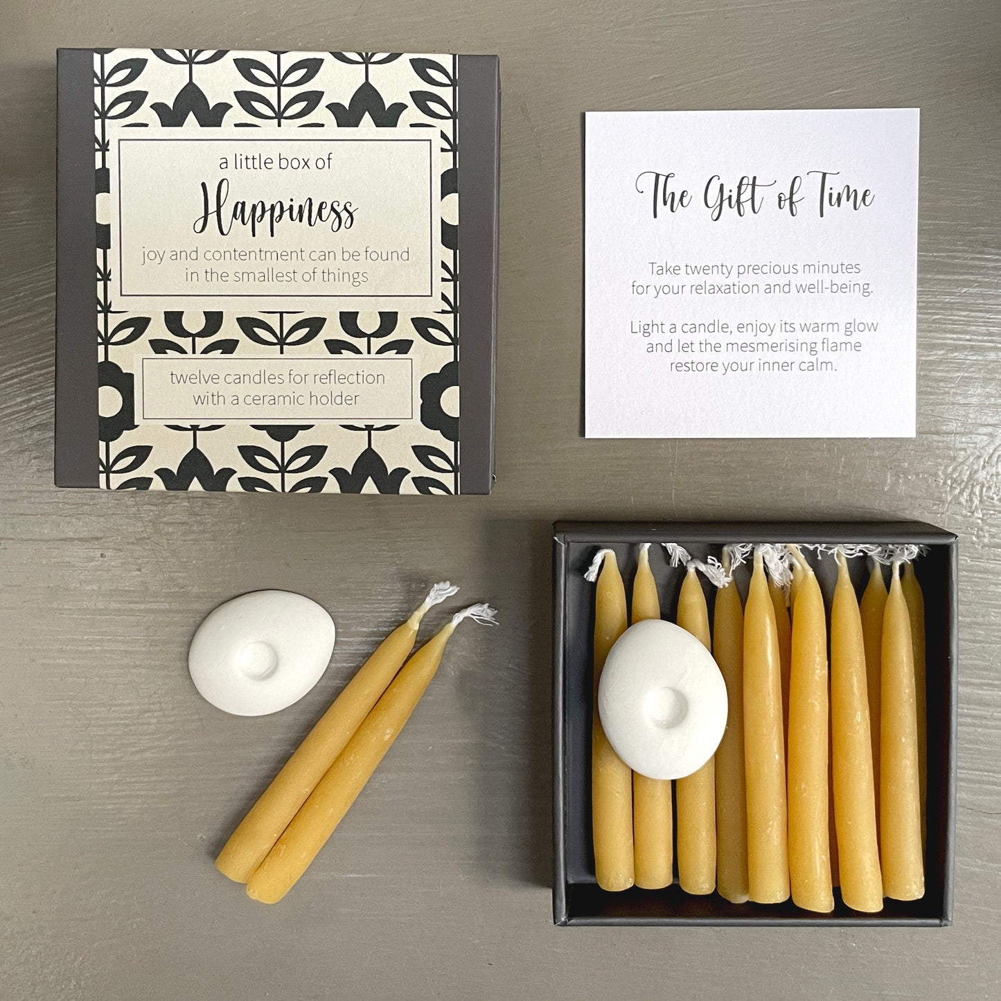 Cotton & Grey A Little Box Of Happiness Candles Beaming Bliss Candle Gift Idea