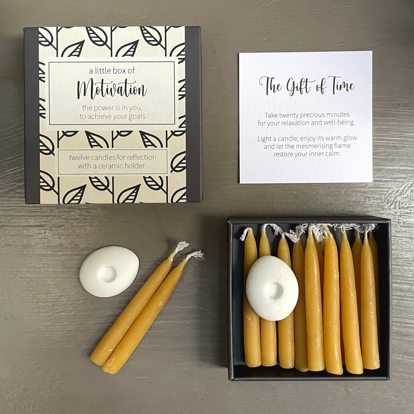 Cotton & Grey A Little Box Of Motivation Candles Goal Getter Good Luck Gift Idea