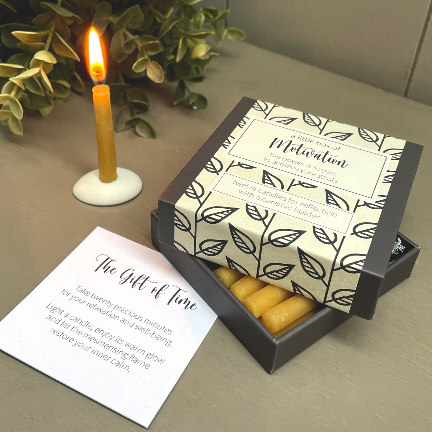 Cotton & Grey A Little Box Of Motivation Candles Goal Getter Good Luck Gift Idea