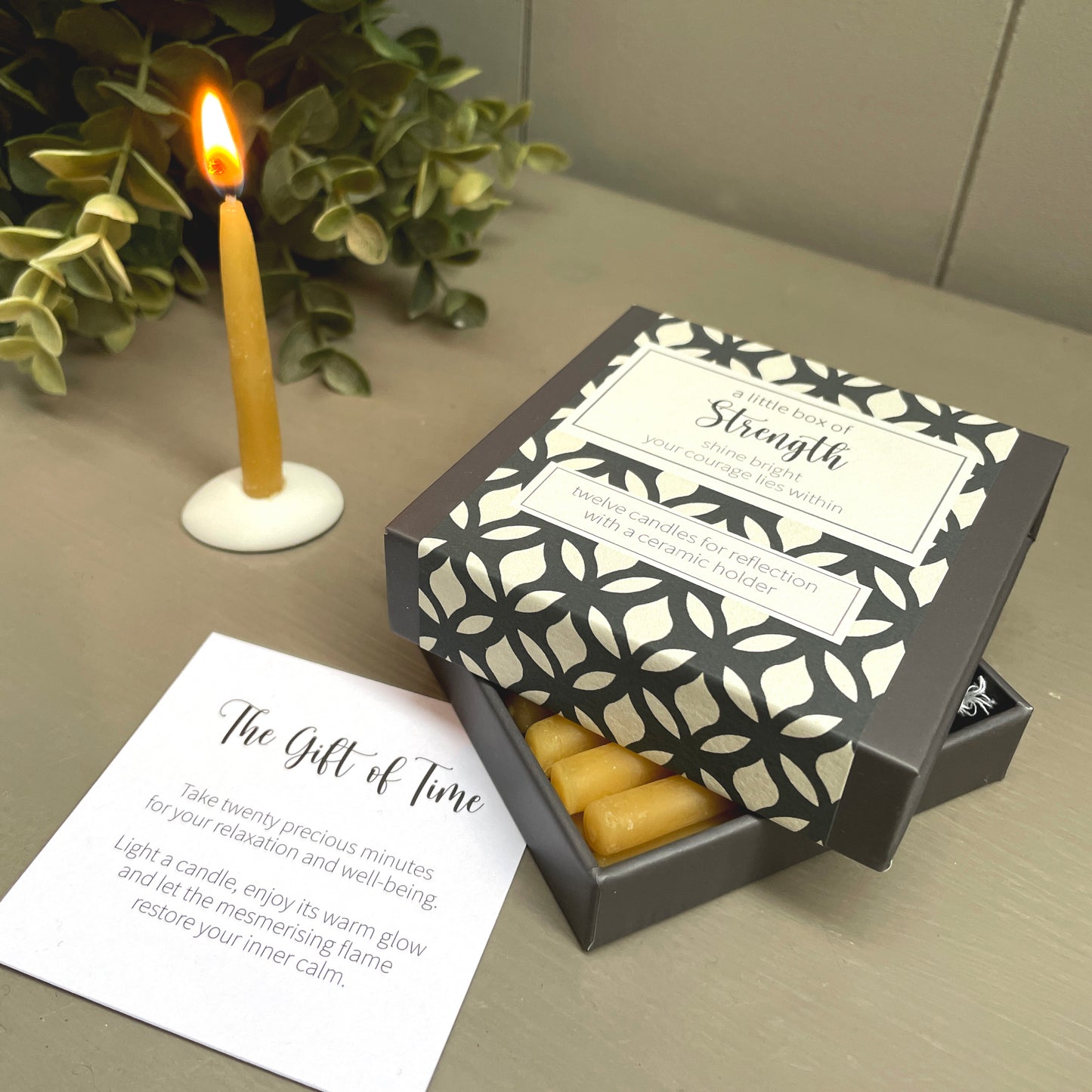 Cotton & Grey A Little Box Of Strength Candles Be Brave Candle Gift Idea