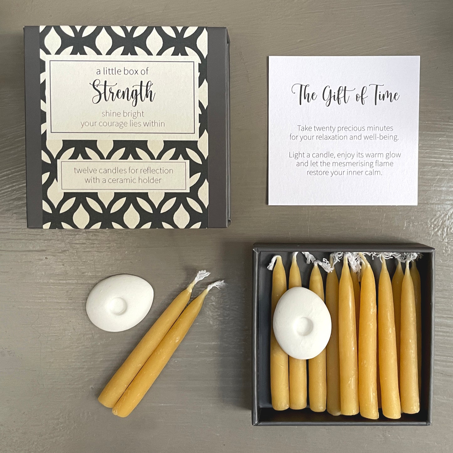 Cotton & Grey A Little Box Of Strength Candles Be Brave Candle Gift Idea