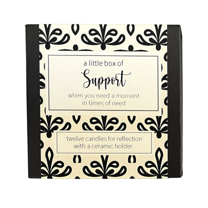Cotton & Grey A Little Box Of Support Candles Forever Flame Candle Gift Idea