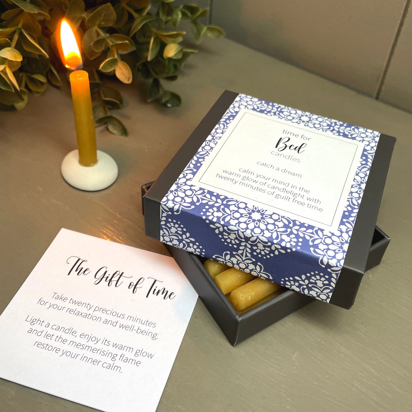 Cotton & Grey Time For Bed Candles Bedtime Bliss Candle Gift Idea