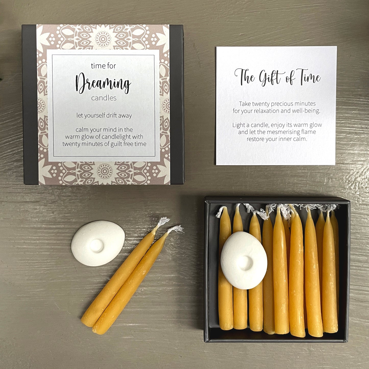 Cotton & Grey Time For Dreaming Beeswax Candle Gift Idea