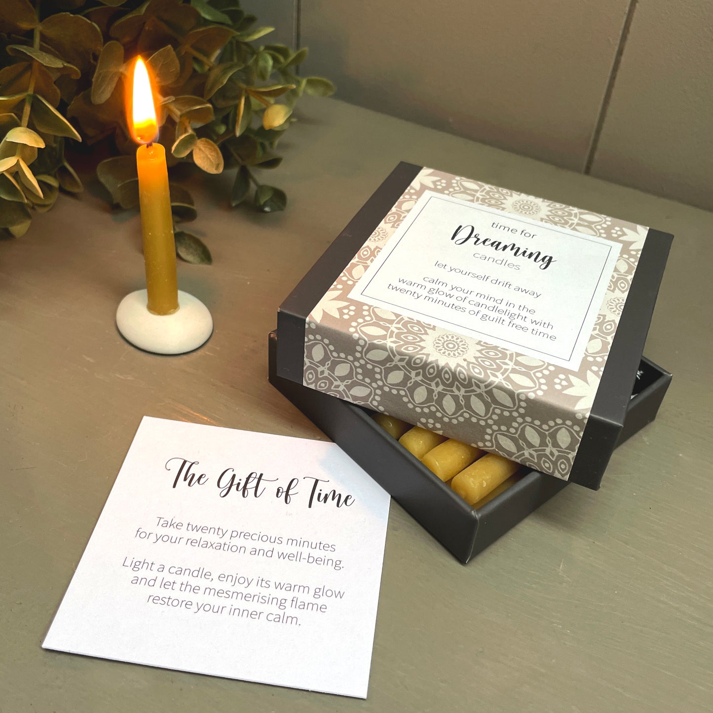 Cotton & Grey Time For Dreaming Beeswax Candle Gift Idea