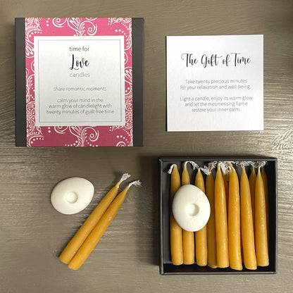 Cotton & Grey Time For Love Candles Bonding Flames Beeswax Candle Gift Idea