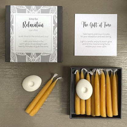 Cotton & Grey Time For Relaxation Candles Beeswax Candle Gift Idea