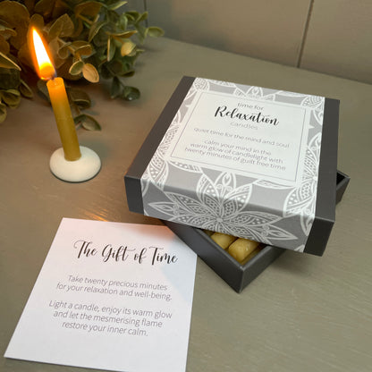 Cotton & Grey Time For Relaxation Candles Beeswax Candle Gift Idea