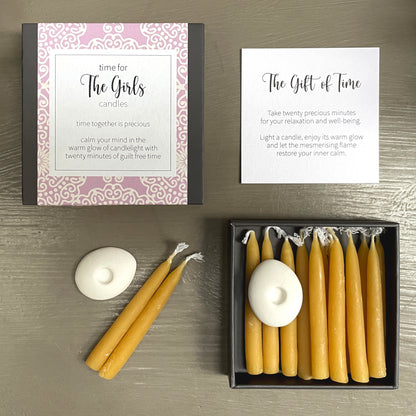Cotton & Grey Time For The Girls Candles Beeswax Candle Gift Idea