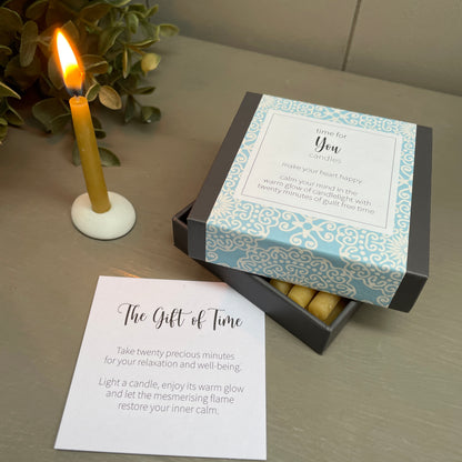 Cotton & Grey Time For You Candles Relax & Unwind Beeswax Candle Gift Idea