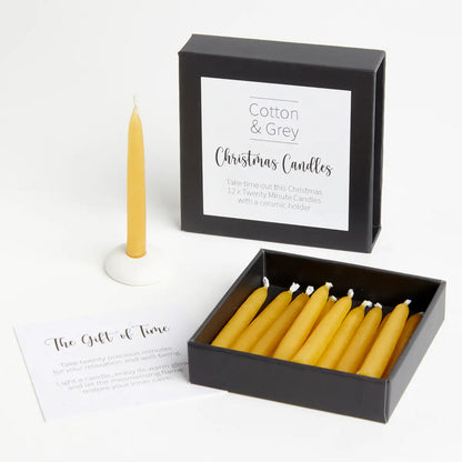 Cotton & Grey Christmas Candles Take Time Out Mindful Christmas Gift Idea