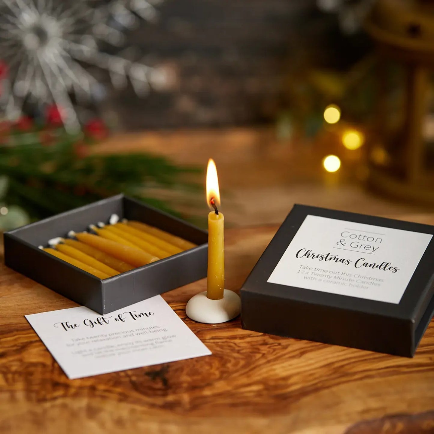 Cotton & Grey Christmas Candles Take Time Out Mindful Christmas Gift Idea