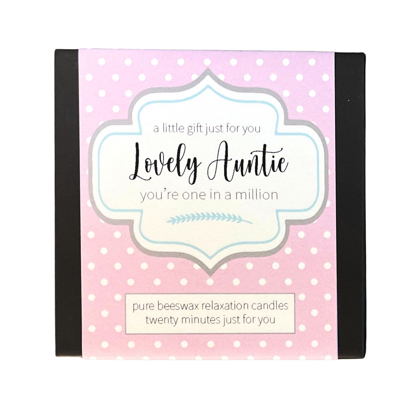 Cotton & Grey Lovely Auntie Candles Beeswax Candle Gift Idea