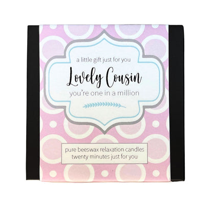 Cotton & Grey Lovely Cousin Candles Beeswax Candle Gift Idea