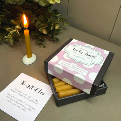 Cotton & Grey Lovely Friend Candles Beeswax Candle Gift Idea