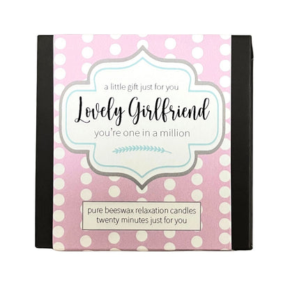Cotton & Grey Lovely Girlfriend Candles Beeswax Candle Gift Idea