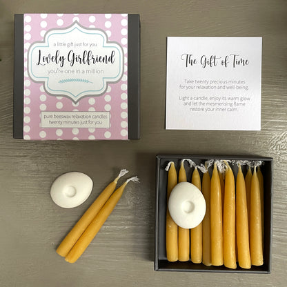 Cotton & Grey Lovely Girlfriend Candles Beeswax Candle Gift Idea