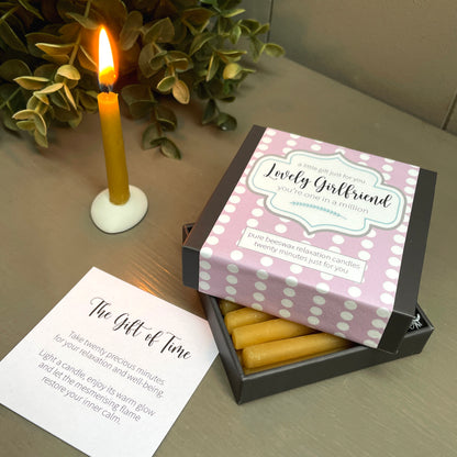 Cotton & Grey Lovely Girlfriend Candles Beeswax Candle Gift Idea