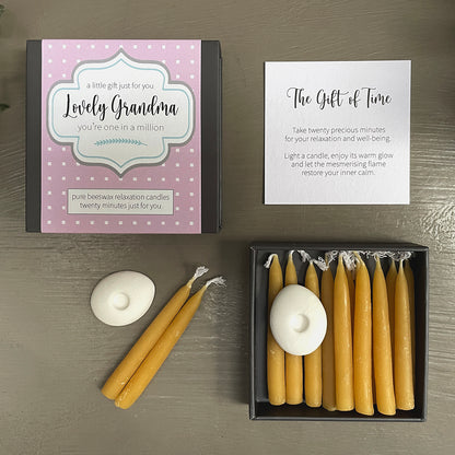 Cotton & Grey Lovely Grandma Candles Beeswax Candle Gift Idea