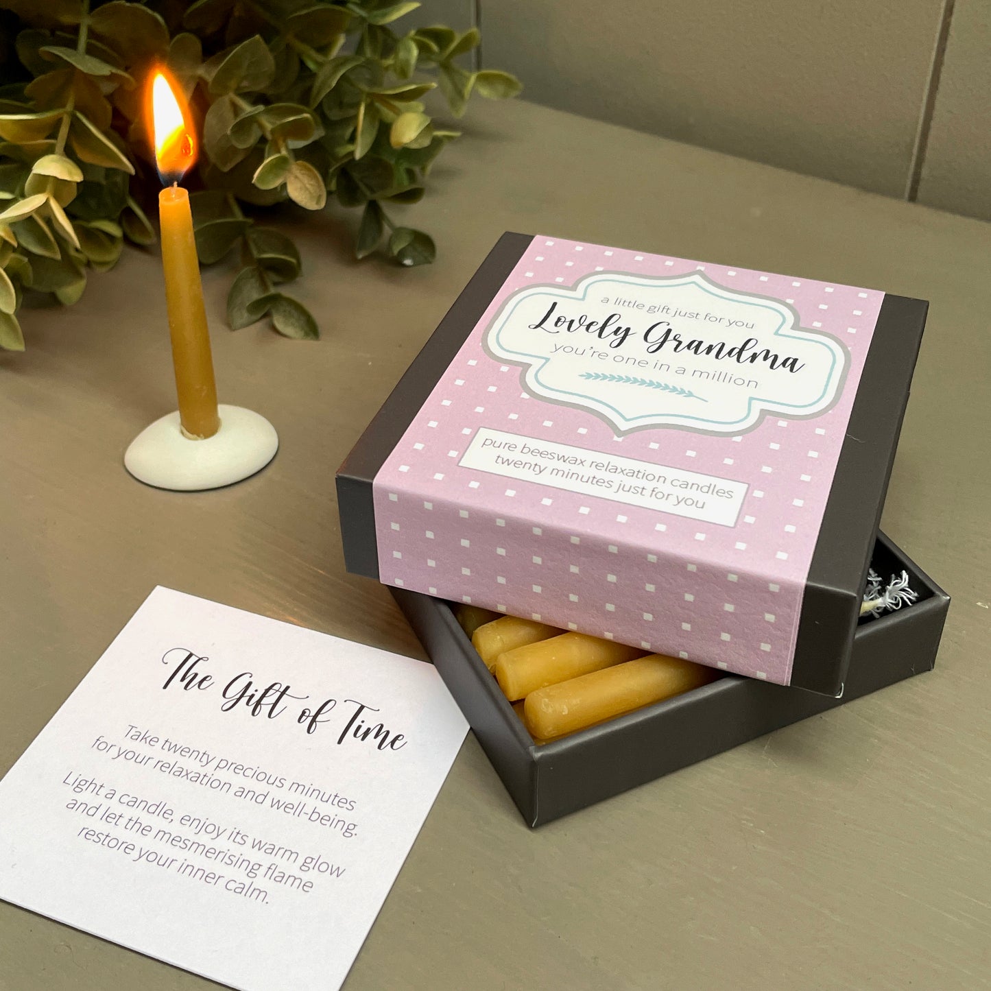 Cotton & Grey Lovely Grandma Candles Beeswax Candle Gift Idea