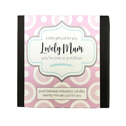 Cotton & Grey Lovely Mum Candles Beeswax Candle Gift Idea