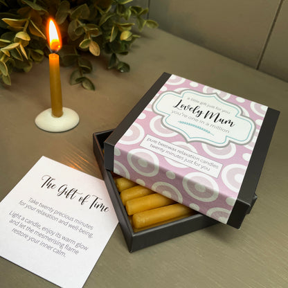 Cotton & Grey Lovely Mum Candles Beeswax Candle Gift Idea