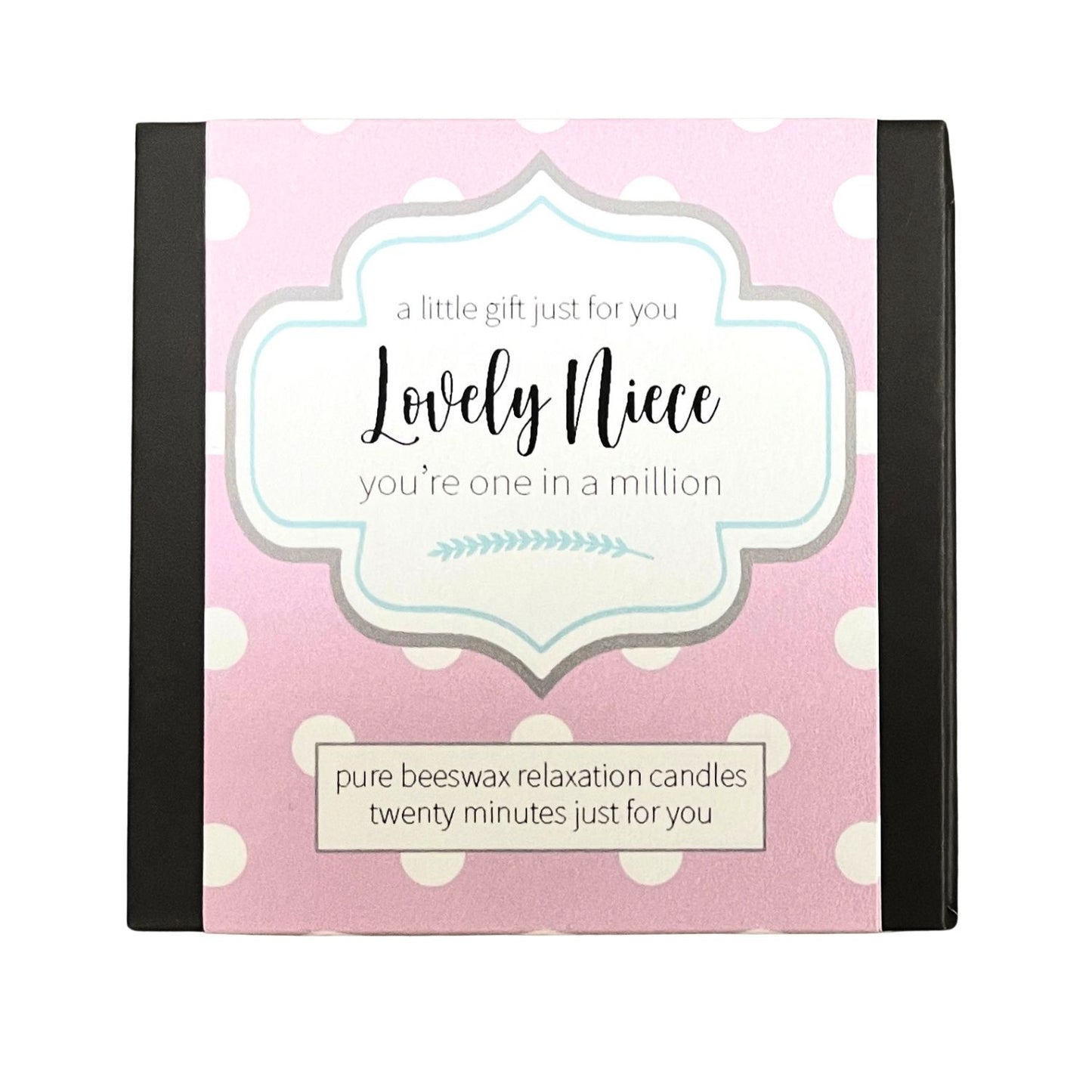 Cotton & Grey Lovely Niece Candles Beeswax Candle Gift Idea