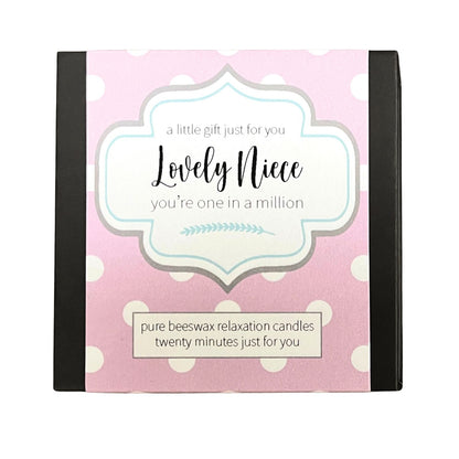 Cotton & Grey Lovely Niece Candles Beeswax Candle Gift Idea